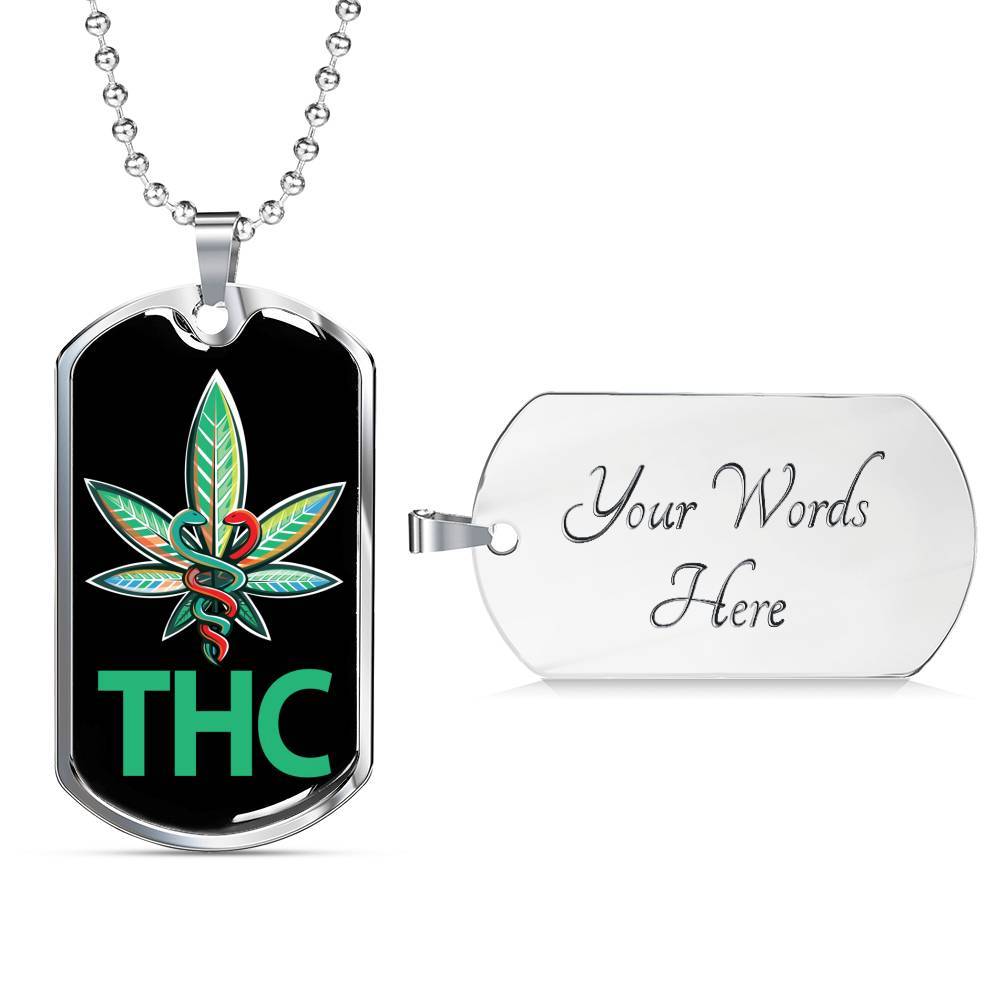 Healthcare Multicolor Leaf Dog Tag - American Weedster