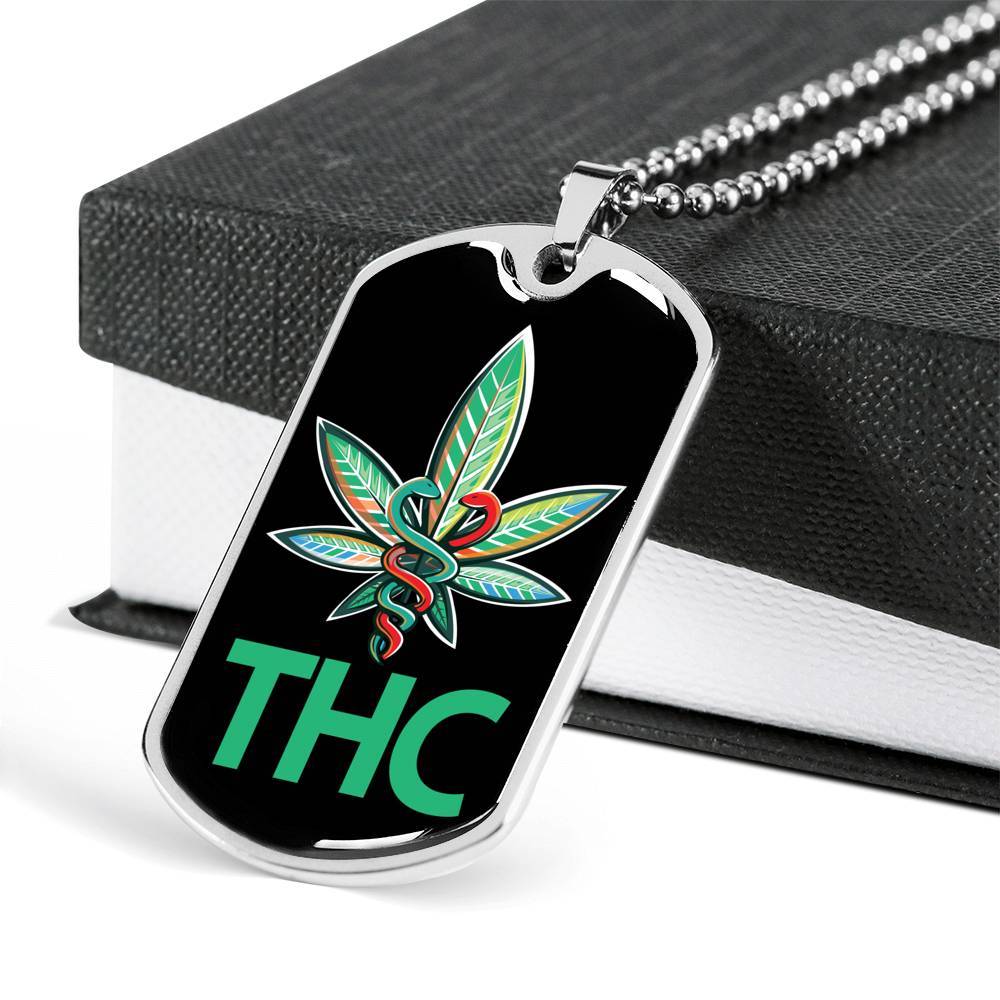 Healthcare Multicolor Leaf Dog Tag - American Weedster