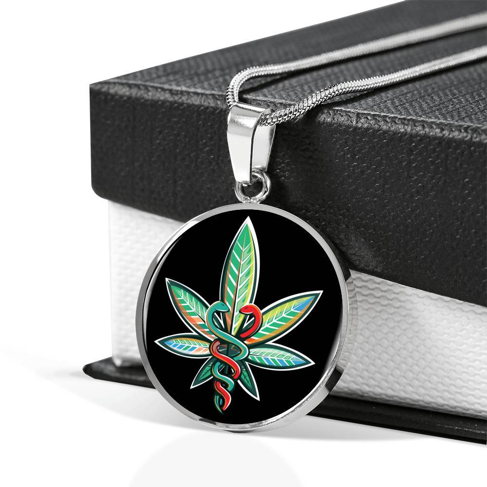 Healthcare Multicolor Leaf Luxury Necklace - American Weedster