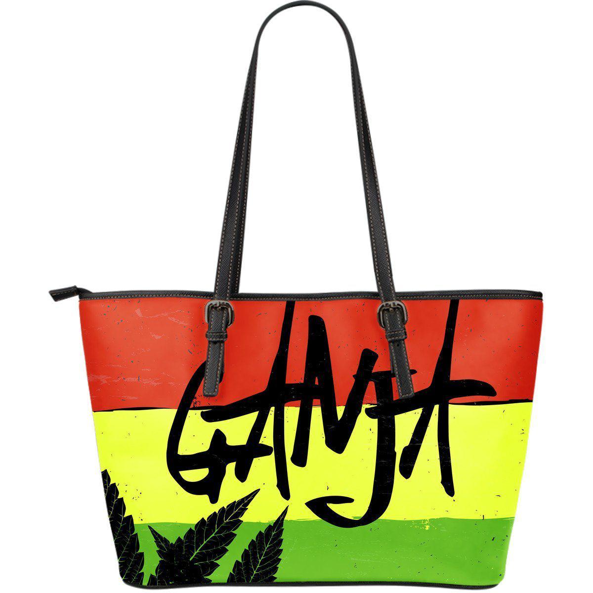Ganja Large Leather Tote Bag - American Weedster