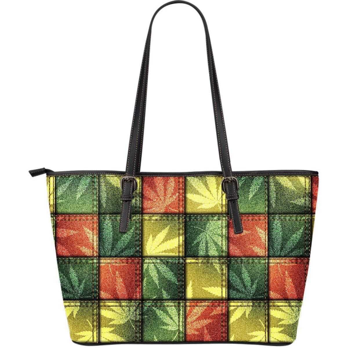 Jeans Large Leather Tote Bag - American Weedster