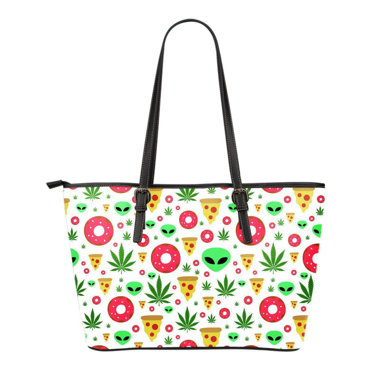 PDA Large Leather Tote Bag - American Weedster