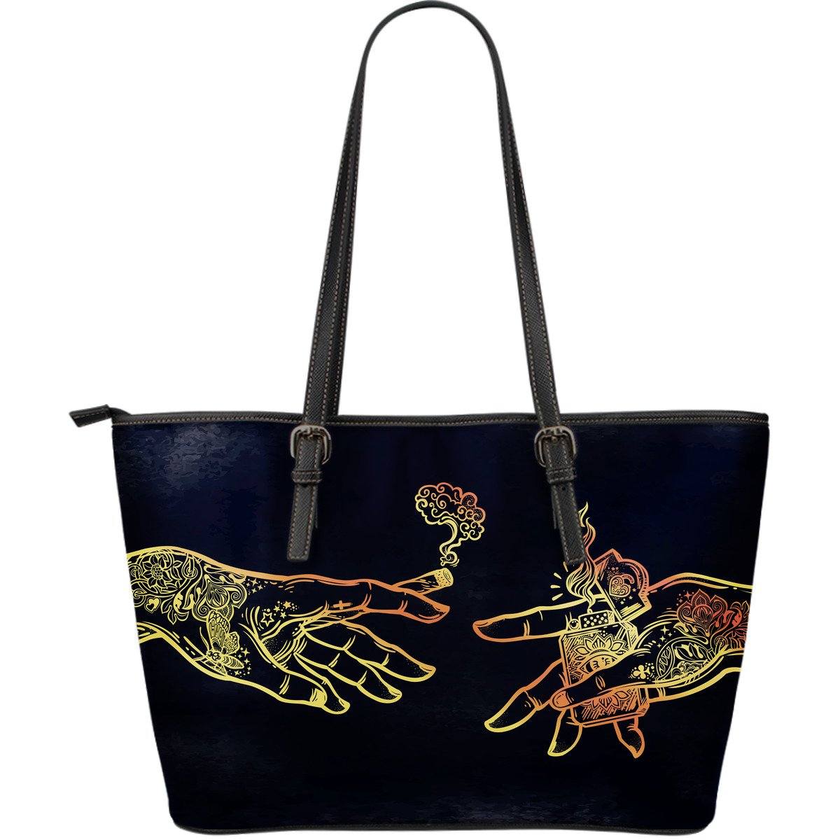 TCOM Large Leather Tote Bag - American Weedster