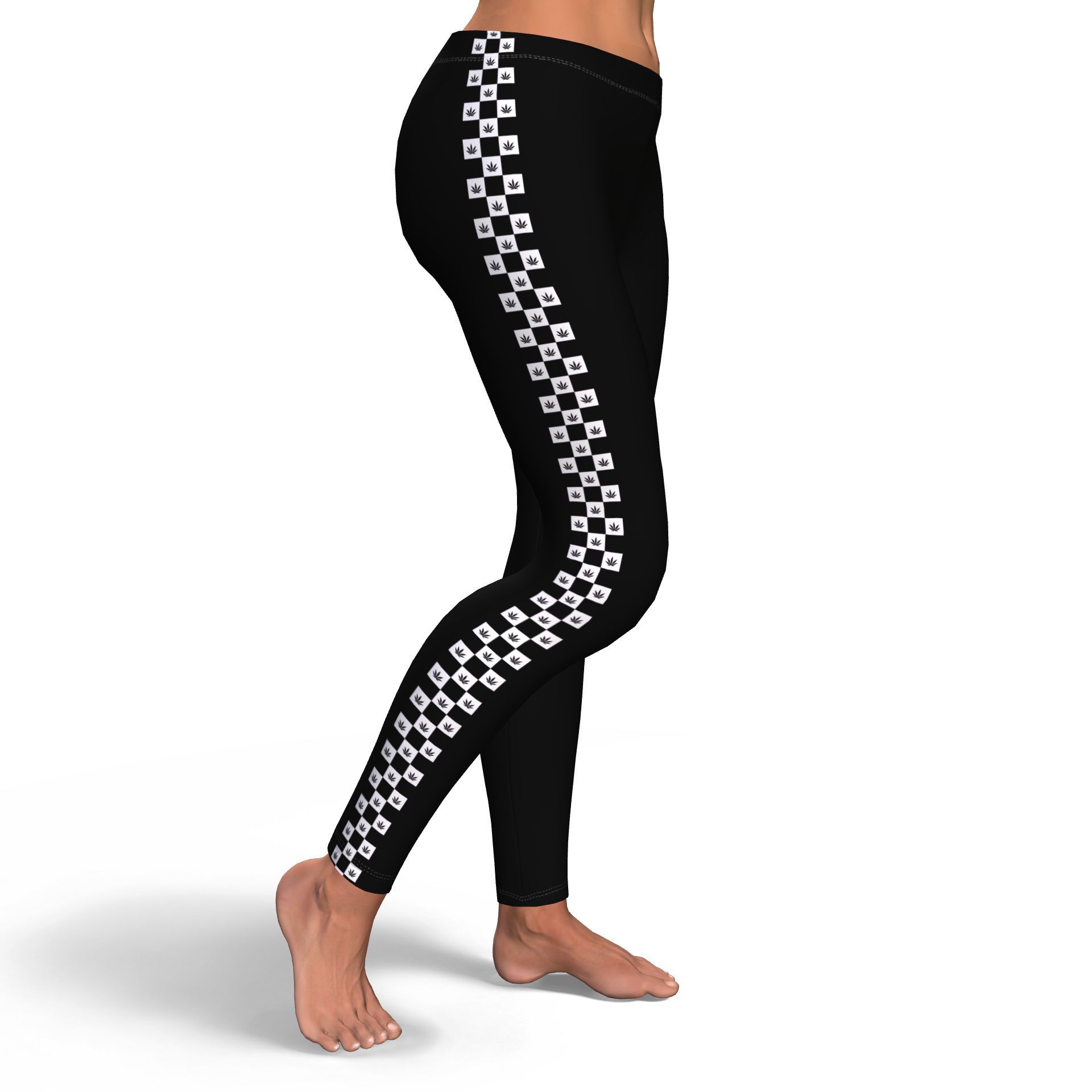 Checker Stripe Leggings - American Weedster