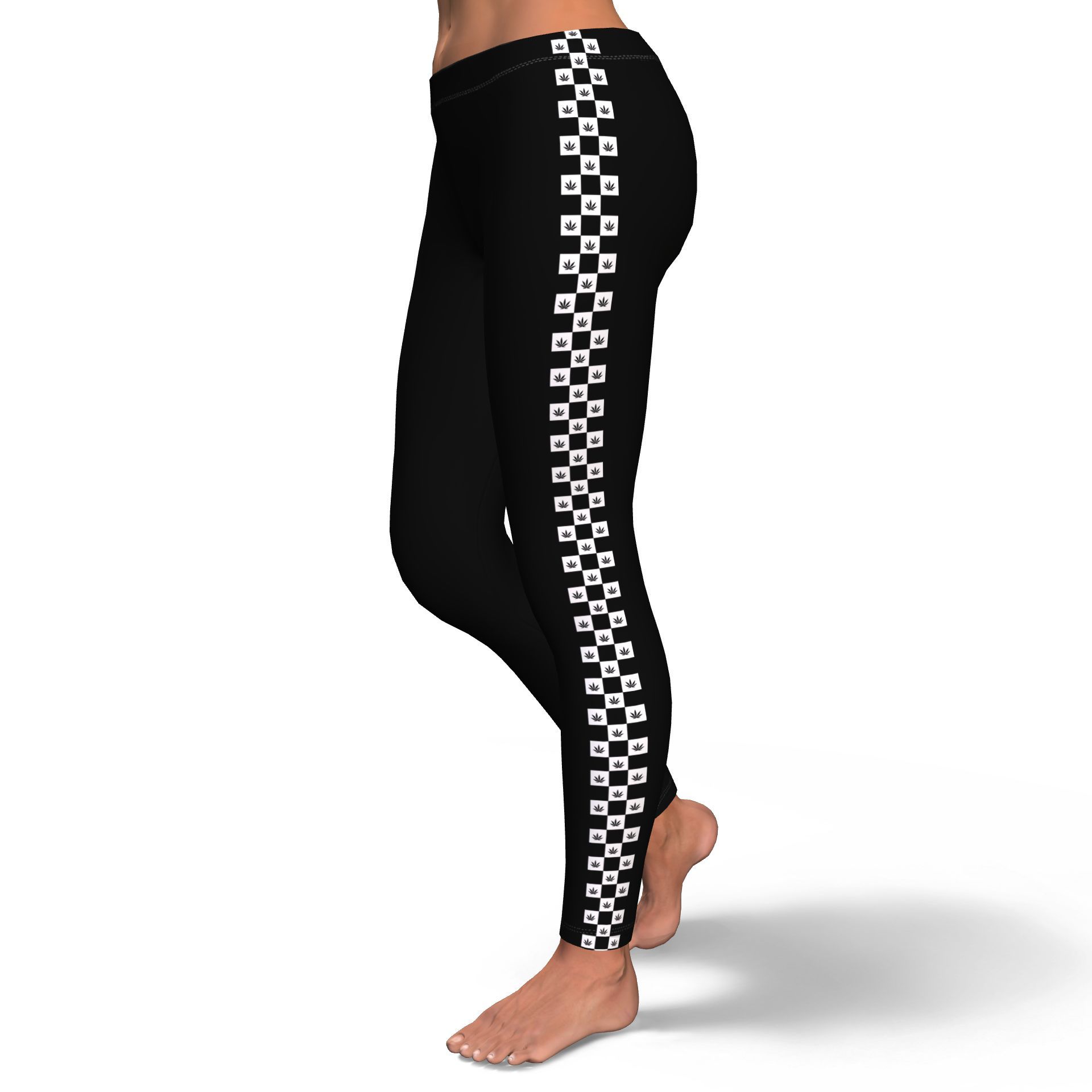 Checker Stripe Leggings - American Weedster