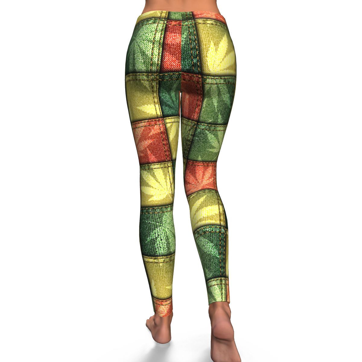 Jeans Pattern Leggings - American Weedster