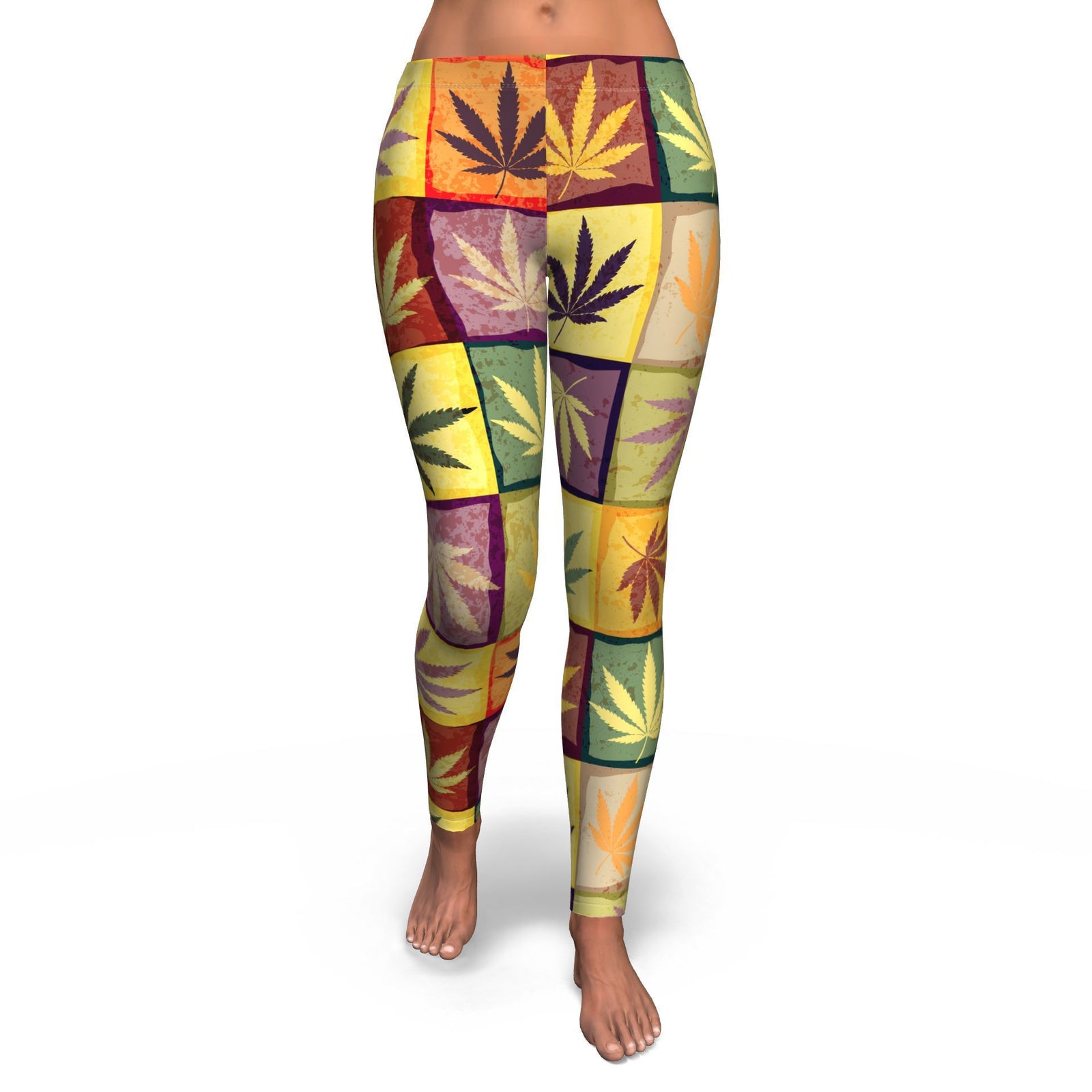 MultiColor Square Leggings - American Weedster