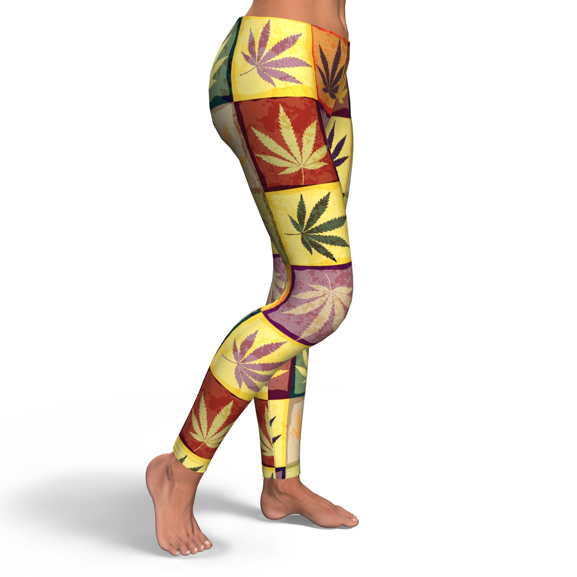 MultiColor Square Leggings - American Weedster