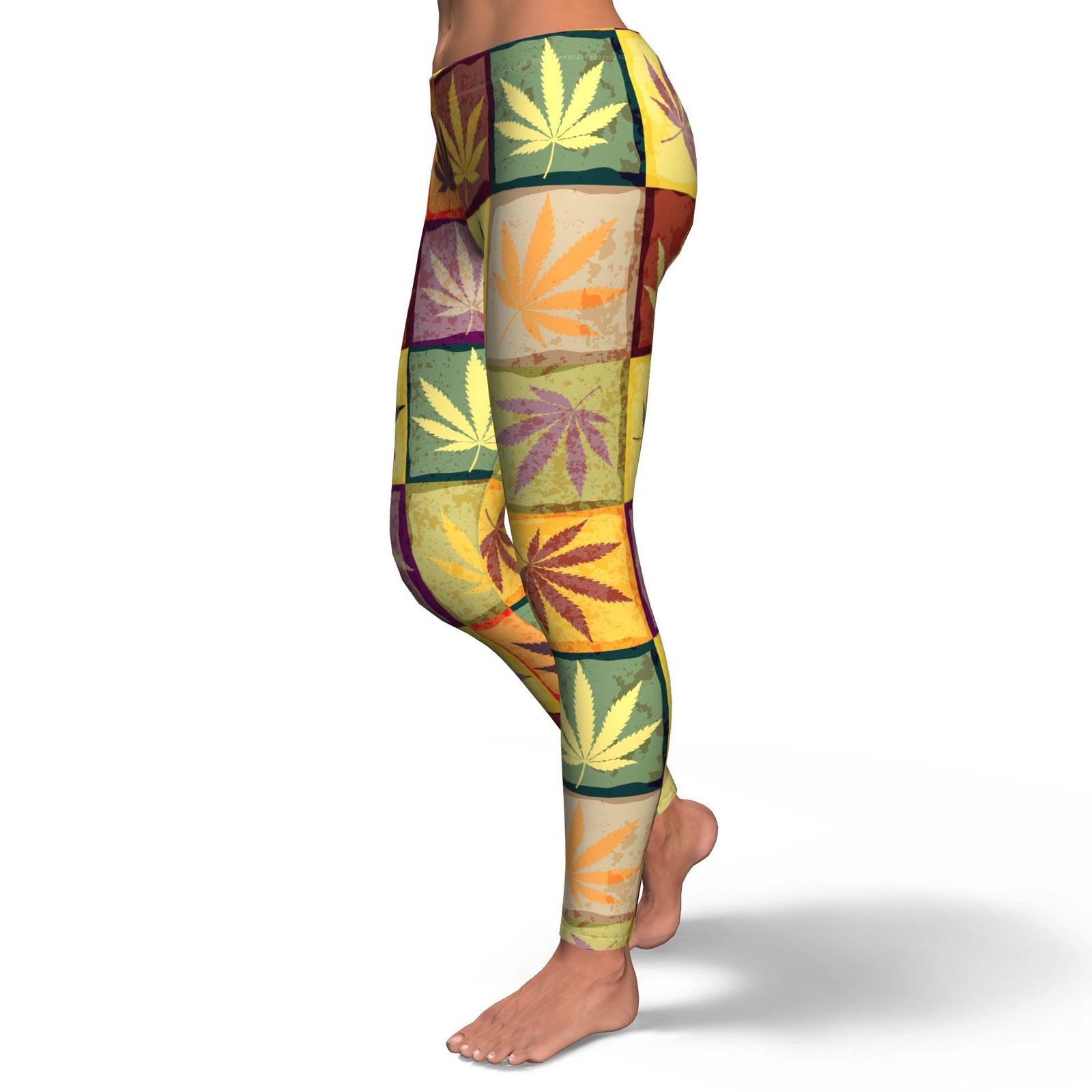 MultiColor Square Leggings - American Weedster