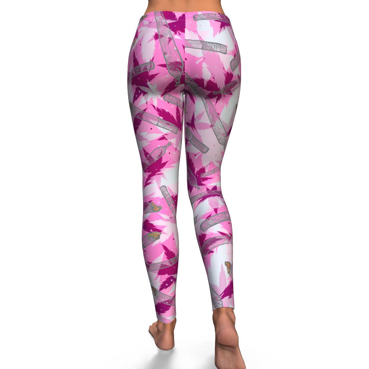 Pink Camo Leggings - American Weedster