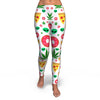 Pizza Donut Alien Leggings White - American Weedster