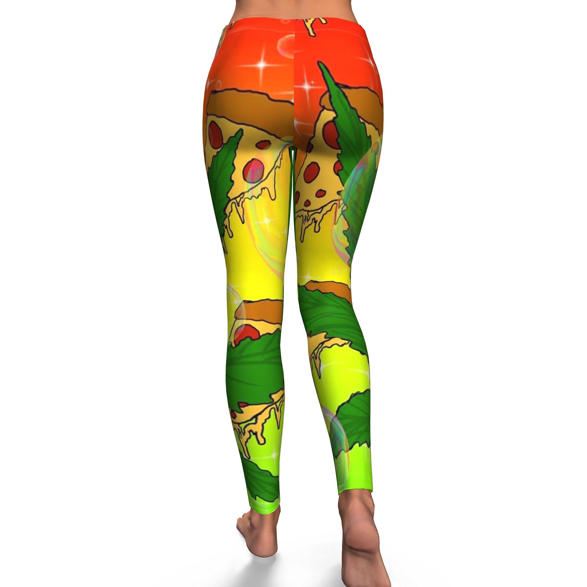 Pizza &amp; Leaf Unisex Leggings - American Weedster