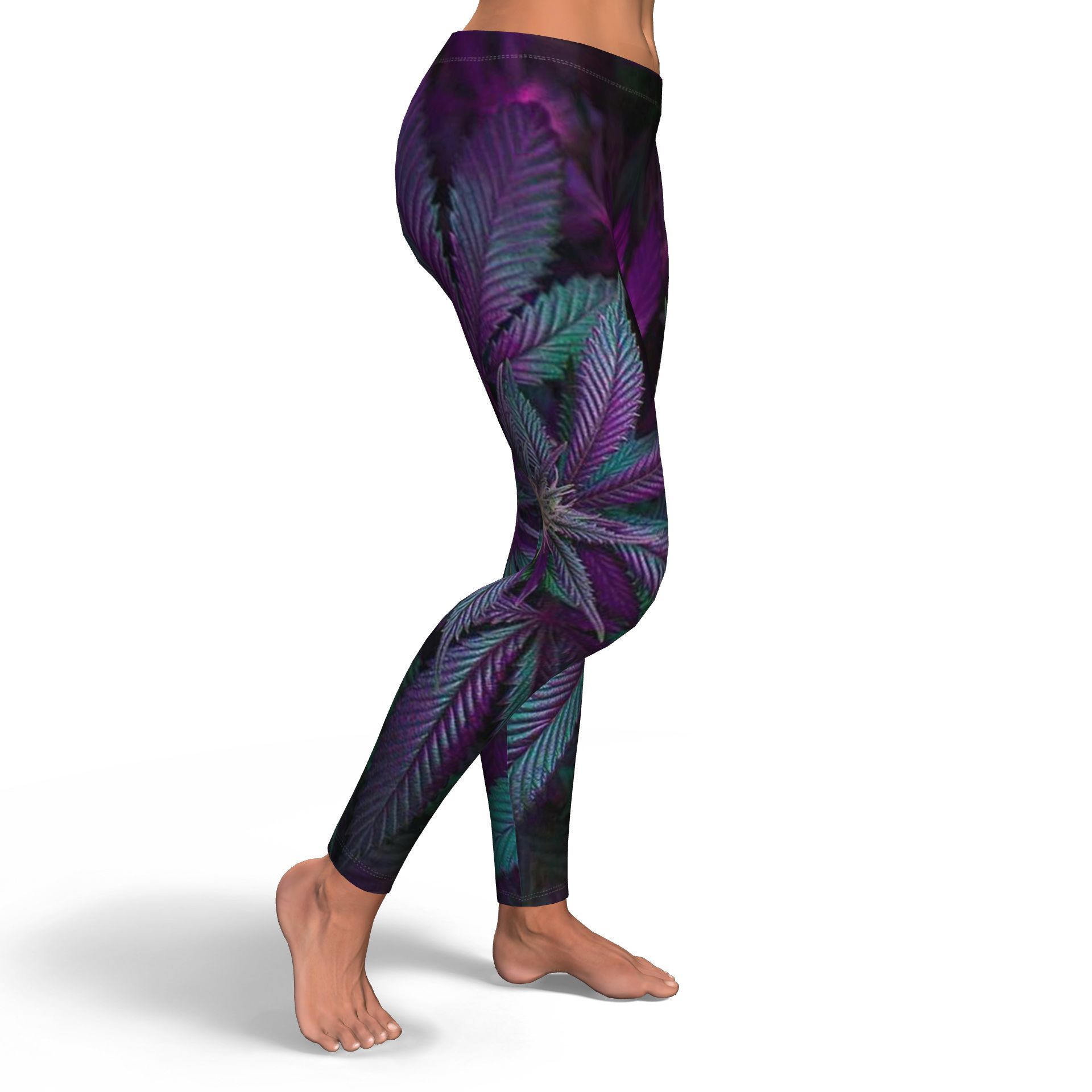 Purple &amp; Green Nug Leggings - American Weedster