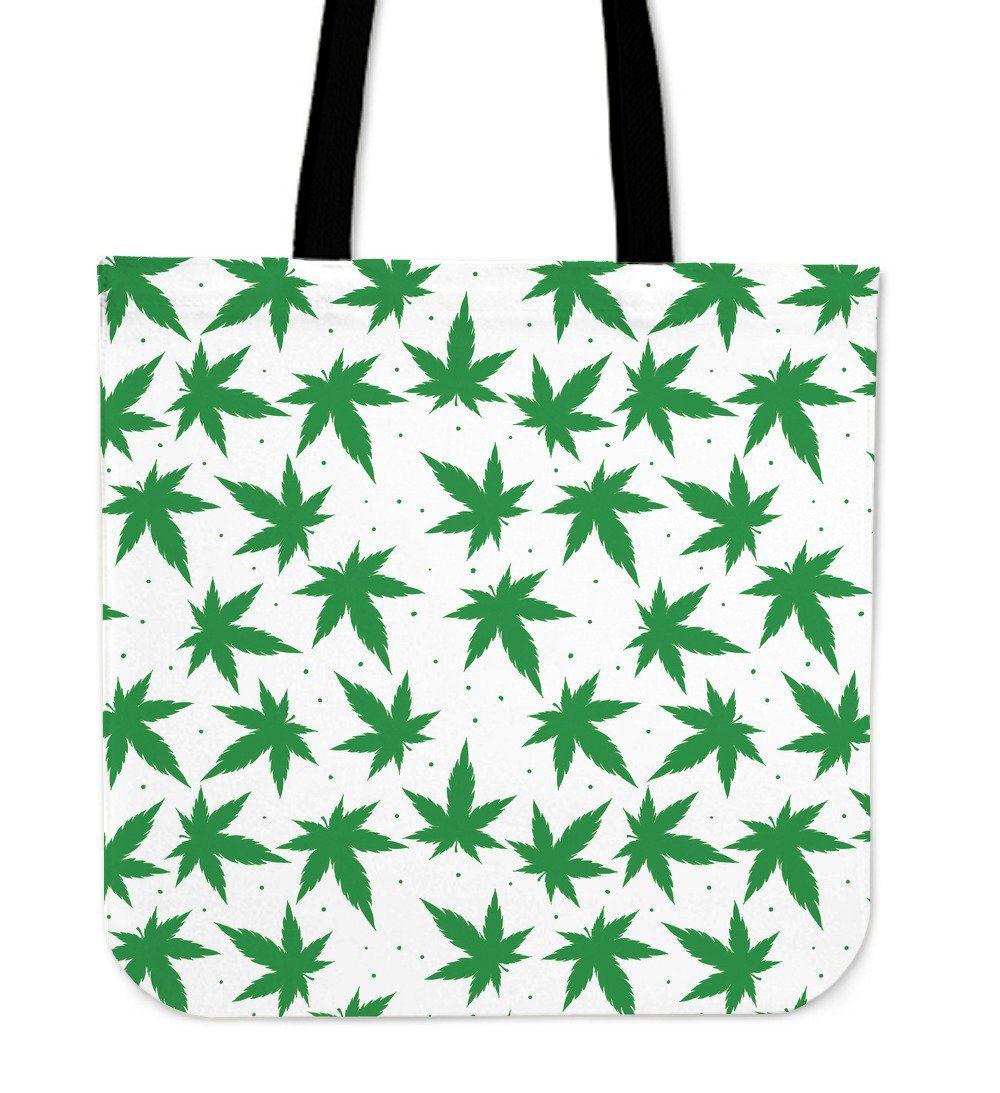 Green and White Tote Bag - American Weedster