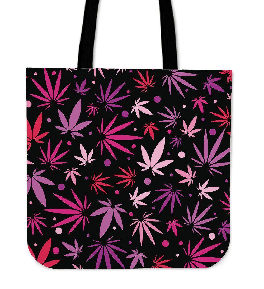 Pinks Purples Leaf Tote Bag - American Weedster