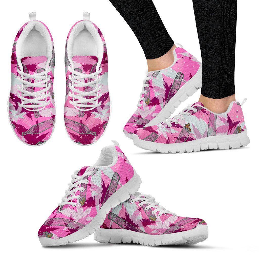 Pink Camo Women Sneaker - American Weedster