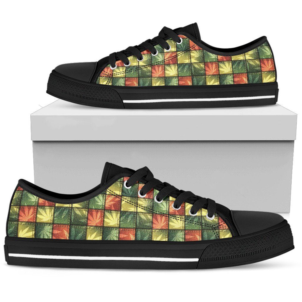 Jeans Pattern Low Top Shoe - American Weedster