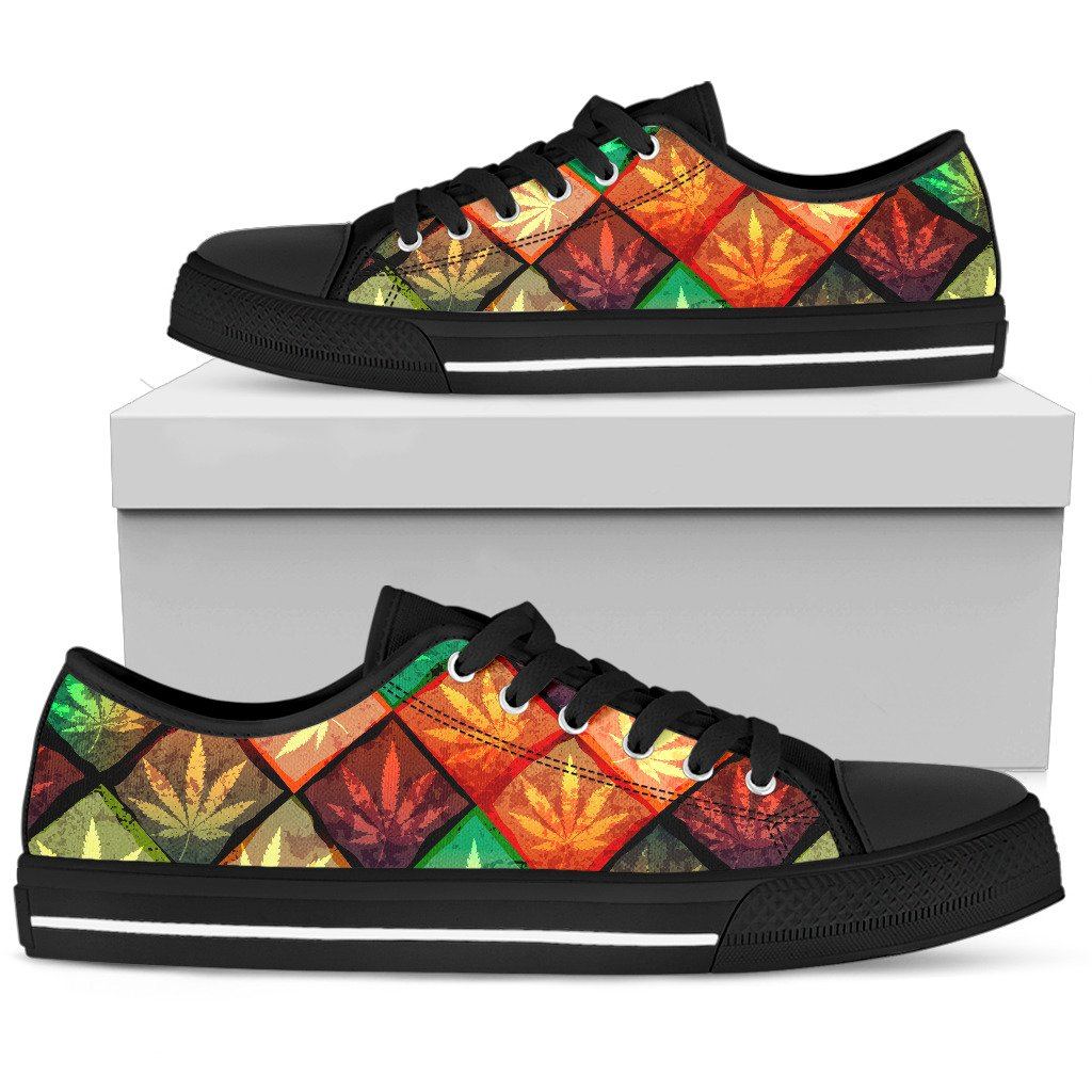 Multicolor Diamond Low Top Shoe - American Weedster