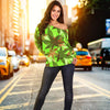 Dank Camo Off Shoulder Sweater - American Weedster