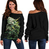 Flower 1 Off Shoulder Sweater - American Weedster