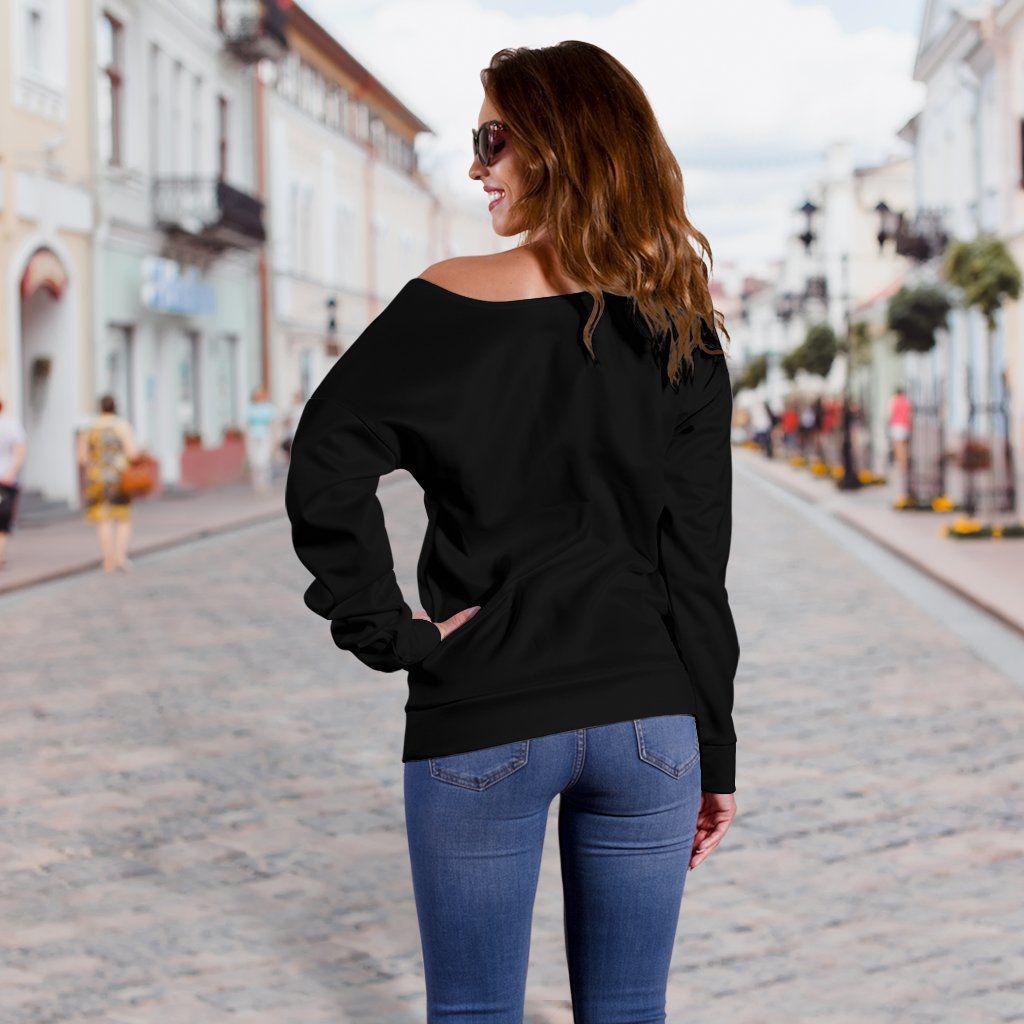 Flower 2 Off Shoulder Sweater - American Weedster