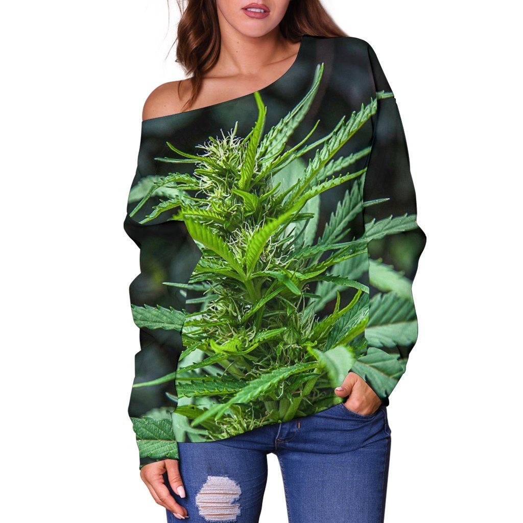 Kali Dank Off Shoulder Sweater - American Weedster