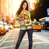 Multicolor Square Off Shoulder Sweater - American Weedster