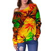 Pyramid Off Shoulder Sweater - American Weedster