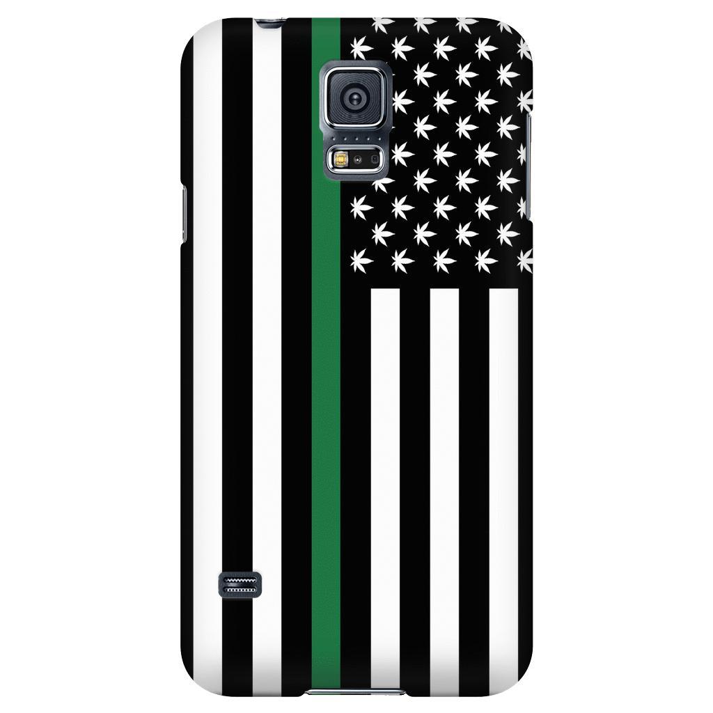 Green Line Cannabis US Flag Case - American Weedster