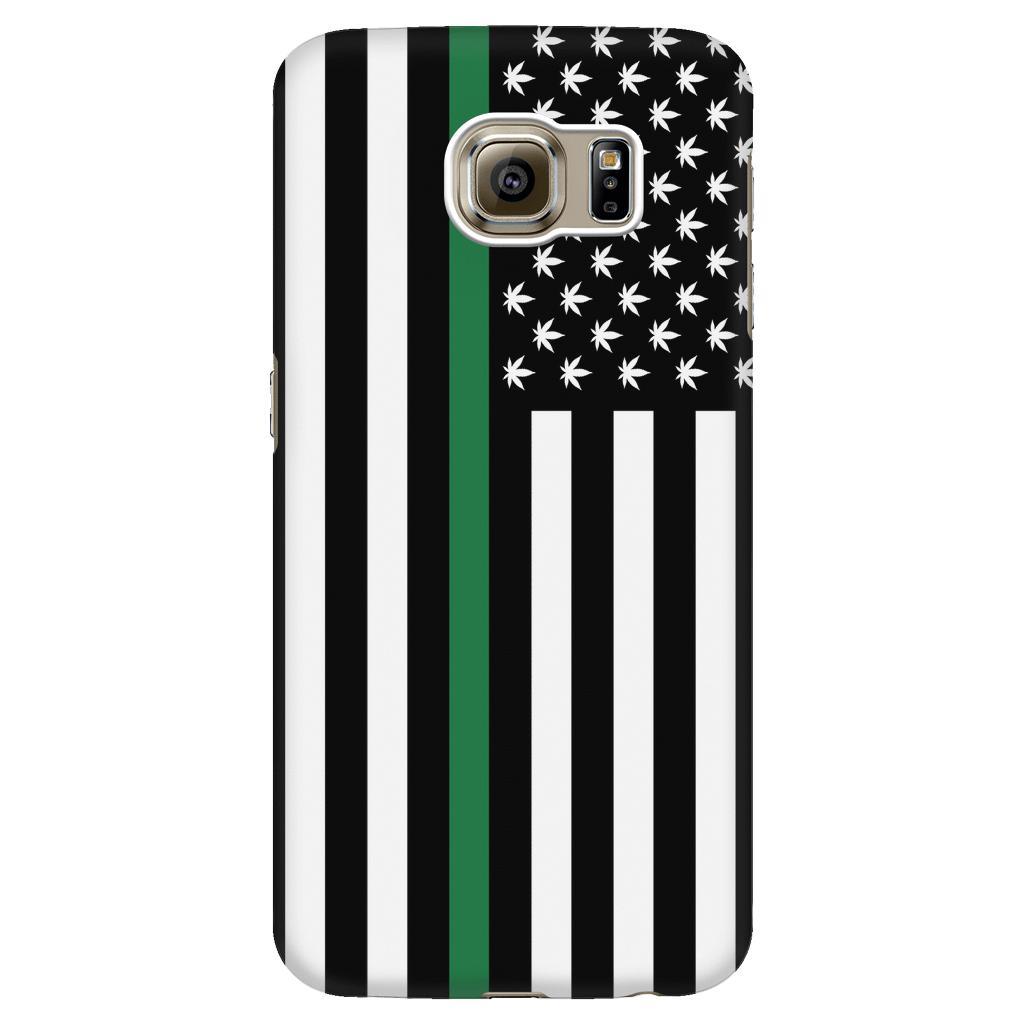 Green Line Cannabis US Flag Case - American Weedster