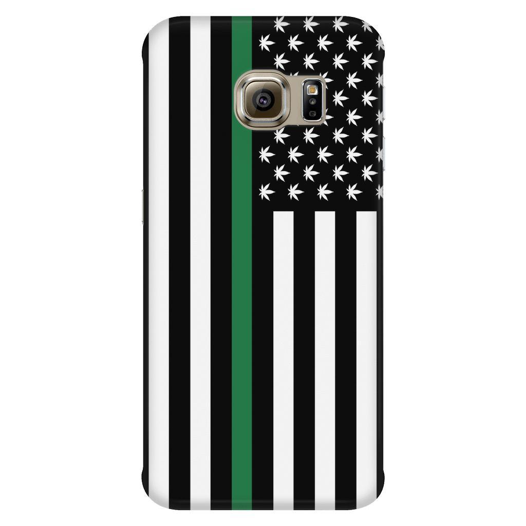 Green Line Cannabis US Flag Case - American Weedster