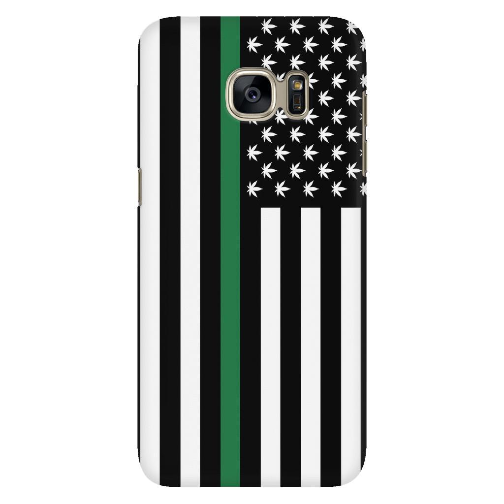 Green Line Cannabis US Flag Case - American Weedster