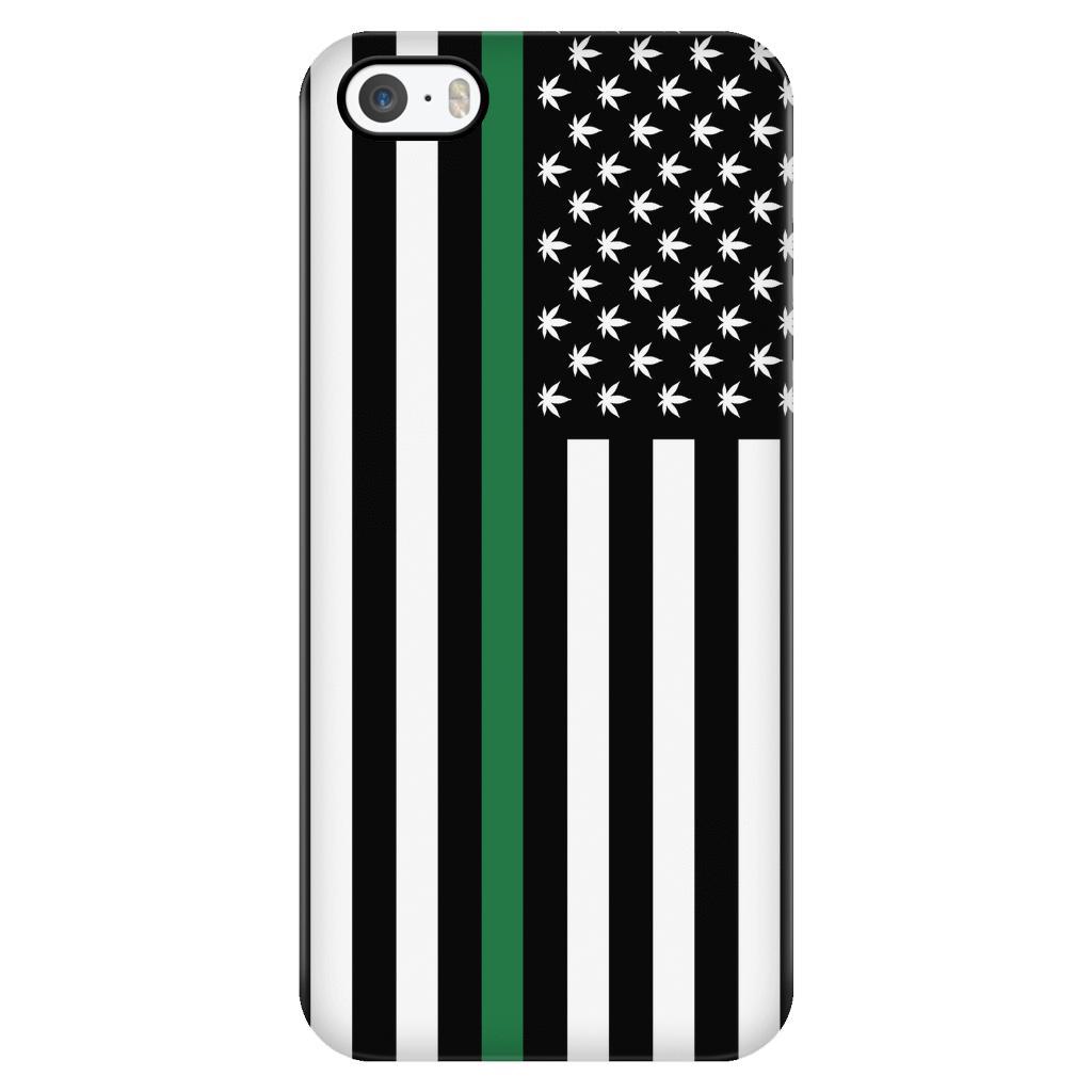Green Line Cannabis US Flag Case - American Weedster