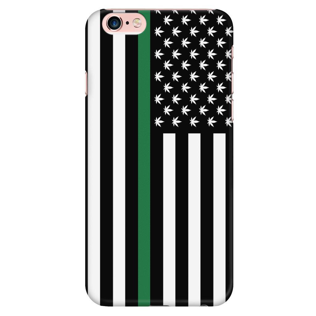 Green Line Cannabis US Flag Case - American Weedster