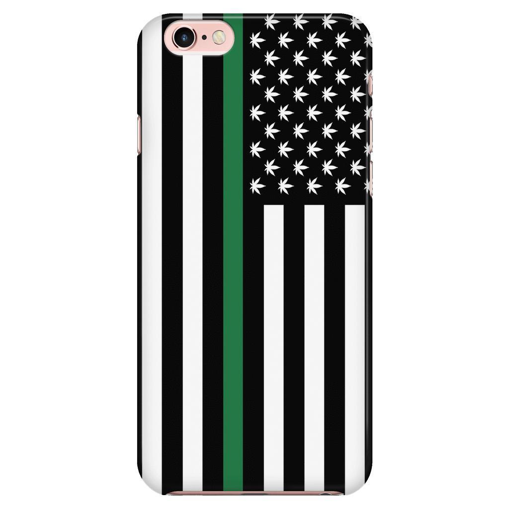 Green Line Cannabis US Flag Case - American Weedster