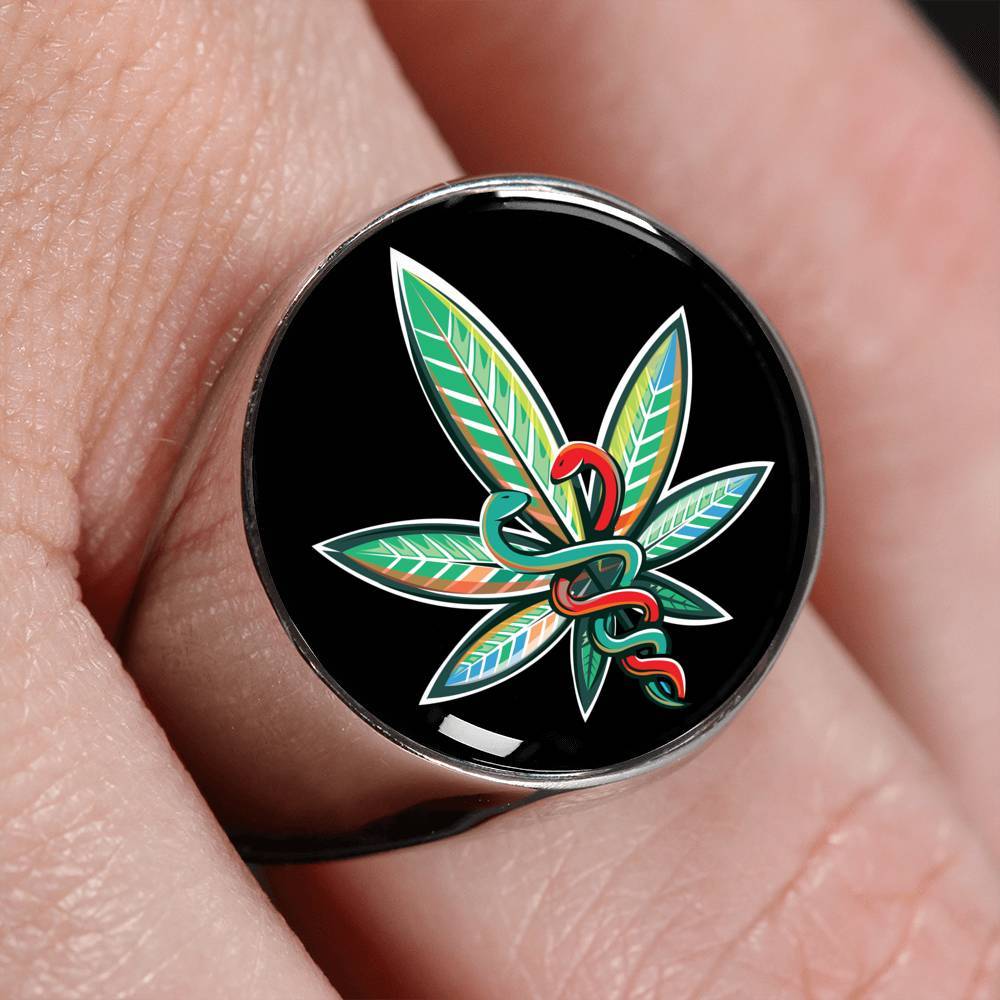 Healthcare Multicolor Leaf Ring - American Weedster