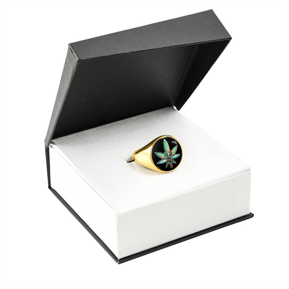 Healthcare Multicolor Leaf Ring - American Weedster