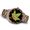 Green &amp; Red Ladies Rose Gold Watch - American Weedster