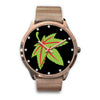 Green &amp; Red Ladies Rose Gold Watch - American Weedster