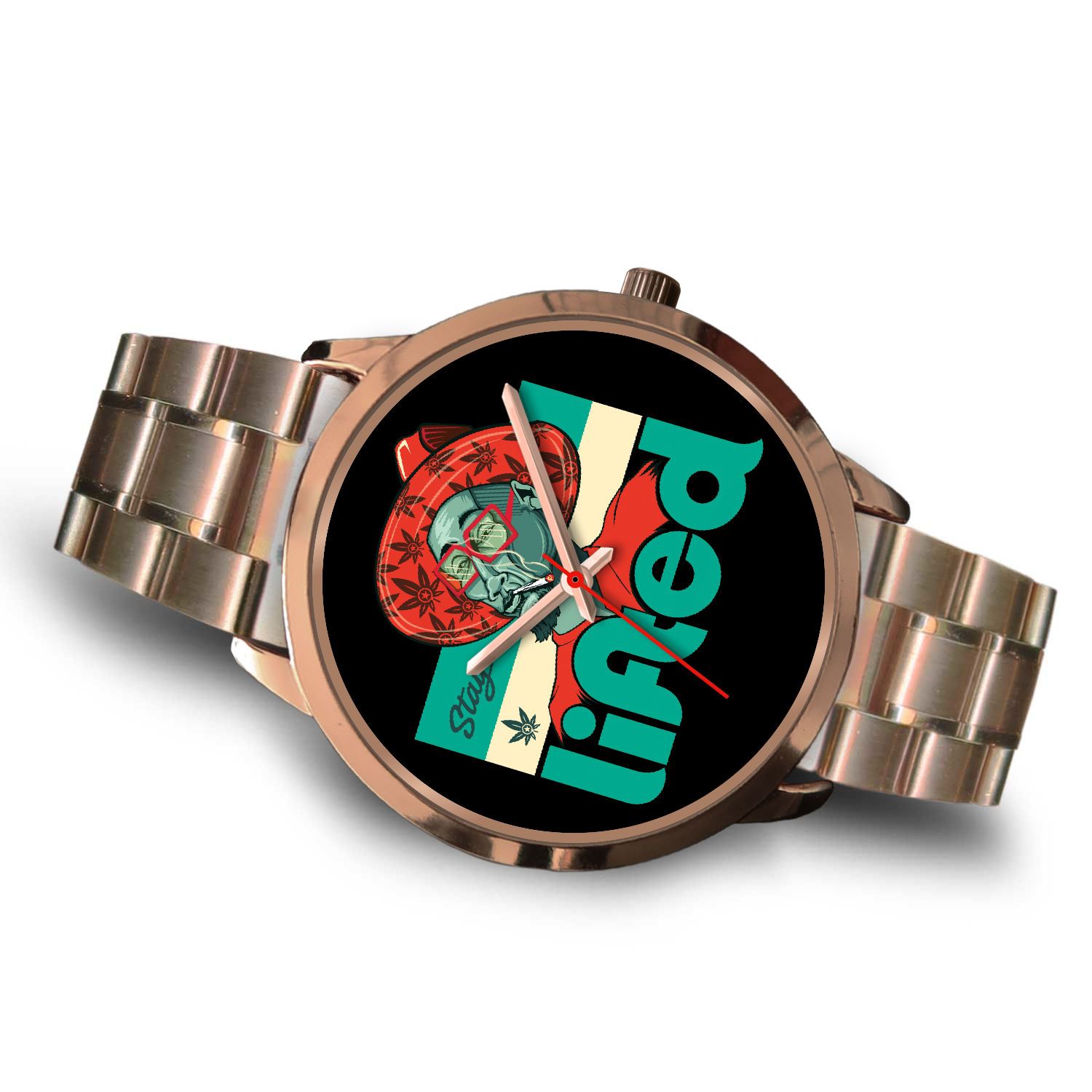 Lifted Male Rose Gold Watch - American Weedster