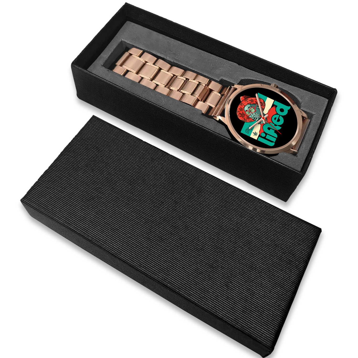 Lifted Male Rose Gold Watch - American Weedster