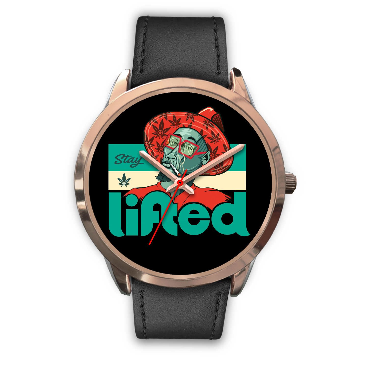 Lifted Male Rose Gold Watch - American Weedster