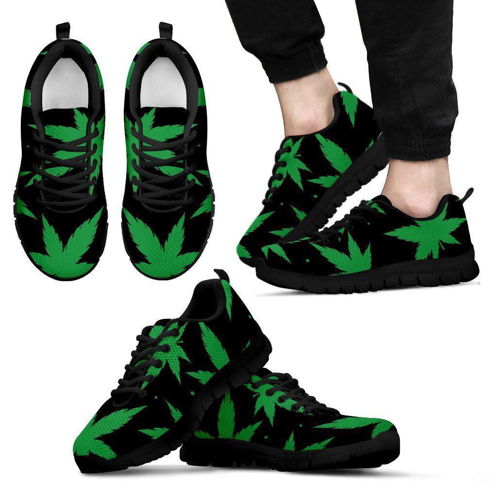 420 Green & Black Sneaker - American Weedster