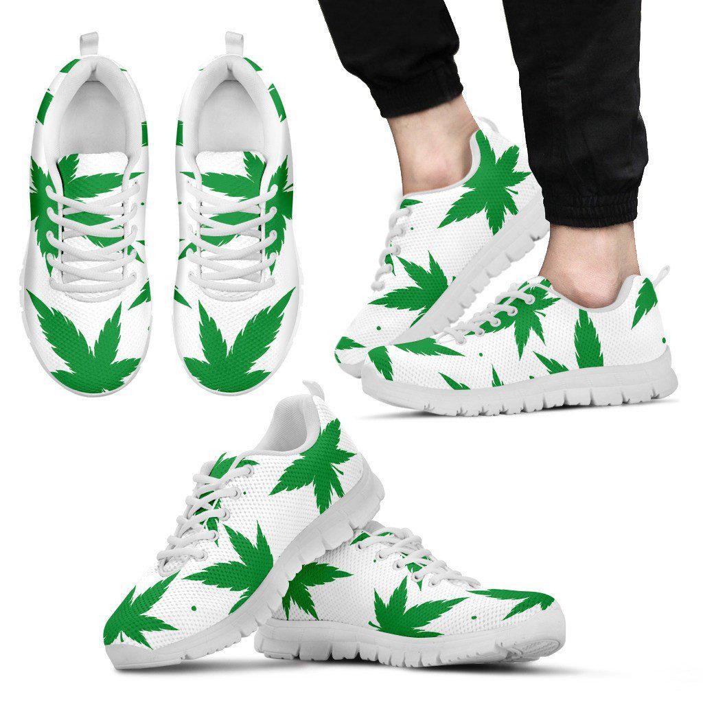 Green Leaf Women and Men Sneaker - American Weedster