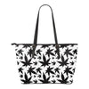 B&amp;W Small Leather Tote Bag - American Weedster