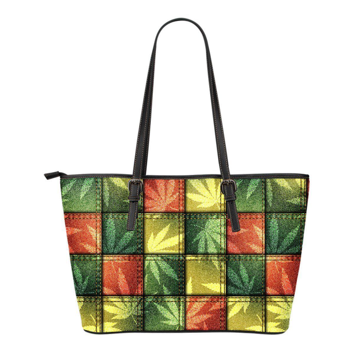 Jeans Small Leather Tote Bag - American Weedster