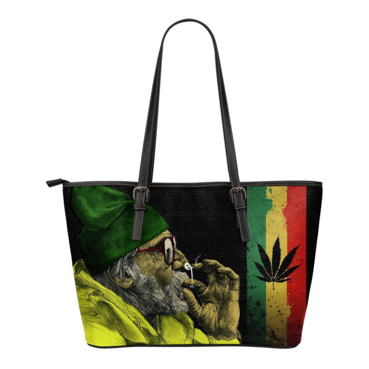 OG Small Leather Tote Bag - American Weedster