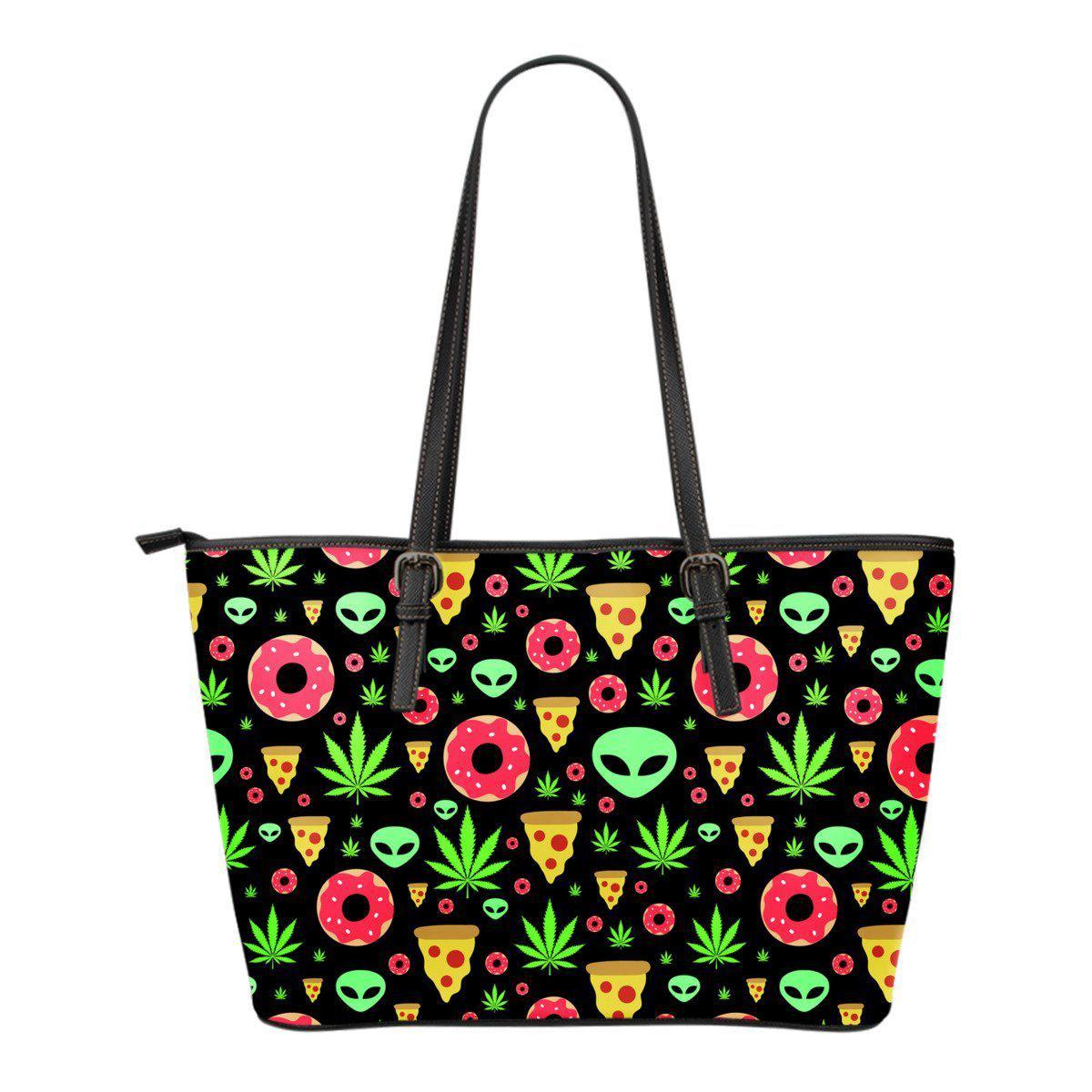 PDA Small Leather Tote Bag - American Weedster