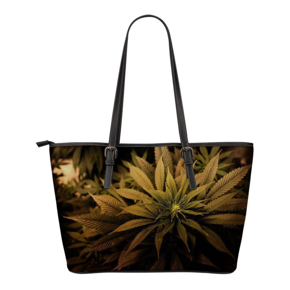 Royal Brown Small Leather Tote Bag - American Weedster