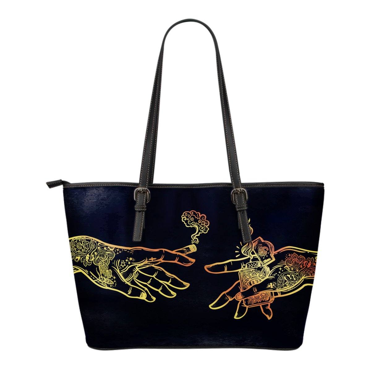 TCOM Small Leather Tote Bag - American Weedster